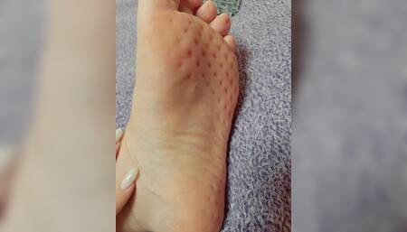 Hot lady's feet  after a sadhu board