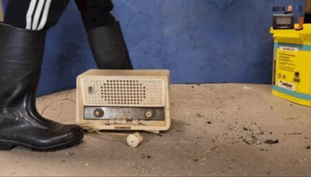 Old historical Radio for my steel toes Wellies