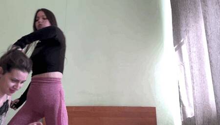 Amazing! 060RJ This dirty bitch will be humiliated and spat upon! I'll sit on her chest and make her lick my feet