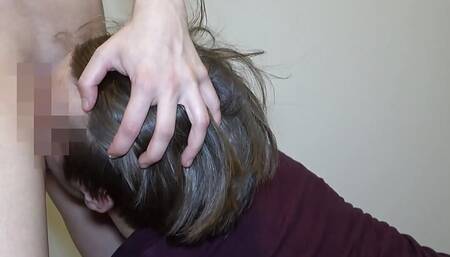 Dominant girl facefucked her pussy eating slave without mercy and rubbed her clit into his face until orgasms