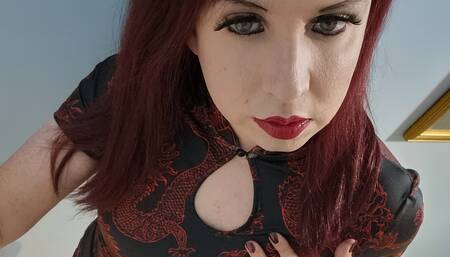 Red Headed Tranny Fires a Huge Load
