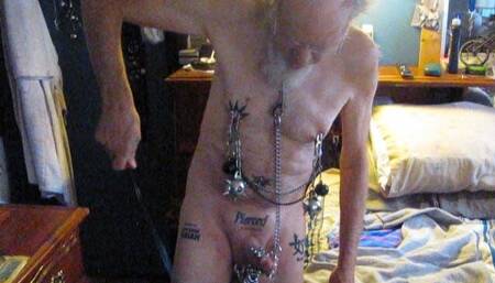 Oiled, Nipple Play, Self Bondage and Masturbating
