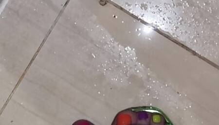 Let me know if my sissy slutty nylon feet getting drenched in piss make you hard