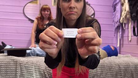 One man under two girls full weight trampling game