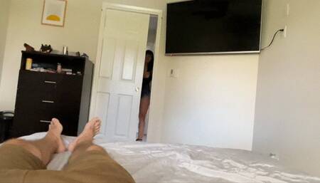 Busty Step Mom Edge Play Ends in Creampie pt 1