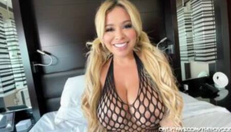 big booty instagram model alva jay gets a thick dick slammed in her holes