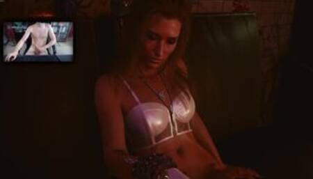 Cyberpunk 2077 - Sex Scene with prostitutes - Streamer forgot to turn off his camera -Big Dick Twink