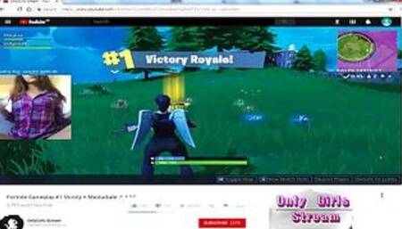 fortnite  Gamer girl  Masturbate Youtube stream