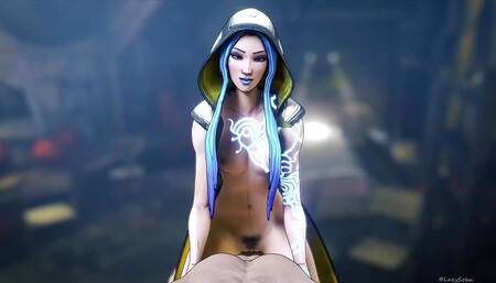 Maya from Borderlands Enthusiastically Rides a Big Cock in Cowgirl