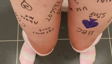 Toilet Pee Sissy Faggot Wetting Pants Chastity