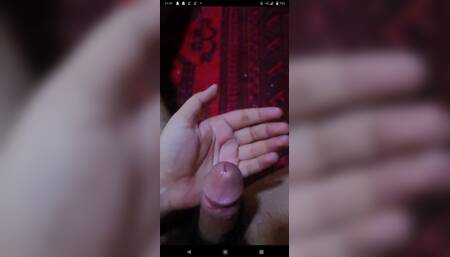 Best masturbation with saliva, ejaculation of cum