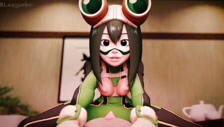 Tsuyu Asui Rides a Big Cock in Cowgirl