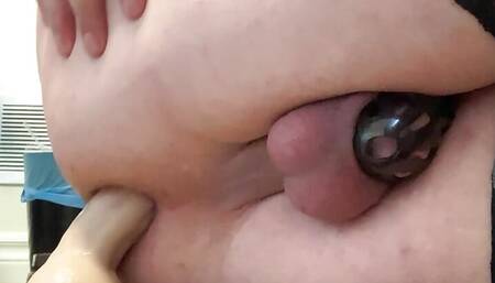 Fucking my ass with a locked up clitty