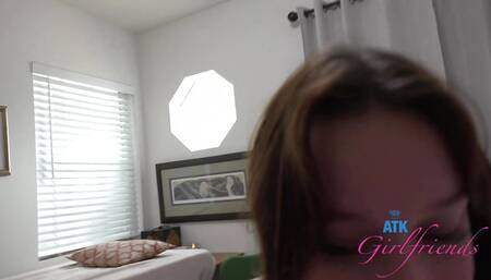 Super cute amateur Melanie Marie gives an epic blowjob and gets fucked hard POV