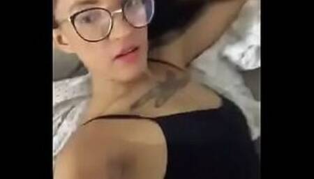 Hot tattooed dancing funk and taking off her panties on periscope