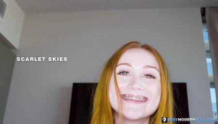 Petite porn with pin-up Scarlet Skies from Sexy Modern Bull