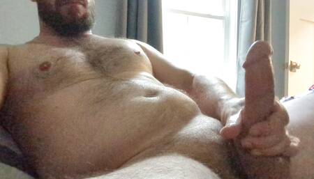 Teasing myself, big cock stroking
