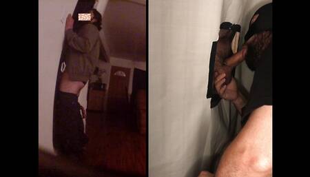 Straight horny waiter gets sucked at gloryhole