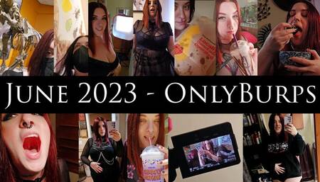 June 2023 - OnlyBurps Compilation with lots of drinking milkshakes and fast food that causes huge burps and belches!