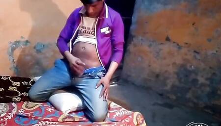 Indian boy alone at home getting full naked