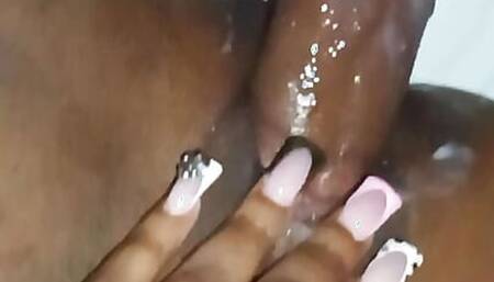 HUGE BBC CREAMPIES TIGHT EBONY PUSSY (SLOW MOTION)