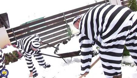 Police woman action with matchless fem from Mature NL