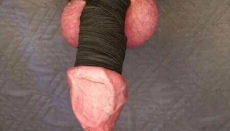 Band Wrapped Cock & Foreskin Play