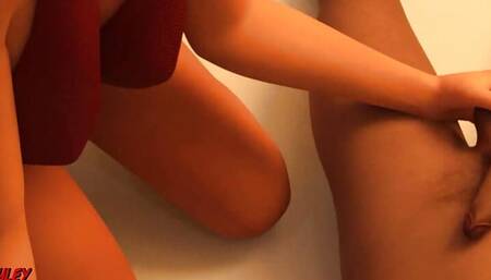 Hotwife Ashley: the Housewife Jerks off Her Cuckold Husband on the Bed - Episode 48