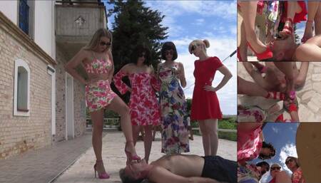 THE FEMDOM VILLA - OUTDOOR muddy shoes licking (REAL MUD!)