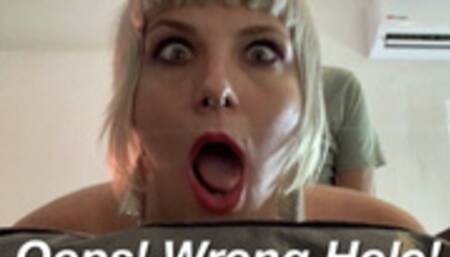 OOPS! WRONG HOLE! / Stuck Stepmom Gets UNEXPECTED ANAL FUCK