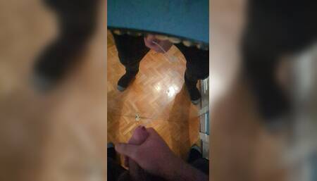 Slow mo cumshot on the mirror