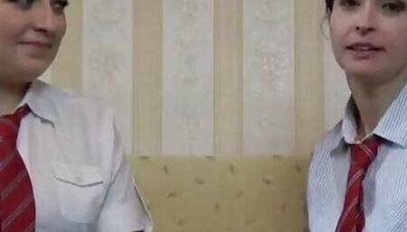 Lesbian Students in Nylons