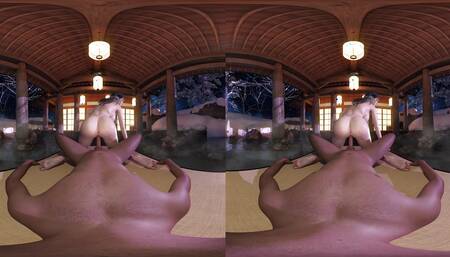 3D VR Pov, busty asian reverse cowgirl, 3D animation VR