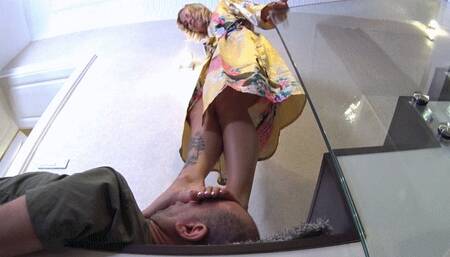 PAULINE - Kimono - CRUEL Foot Domination And Facestanding GOPRO VERSION