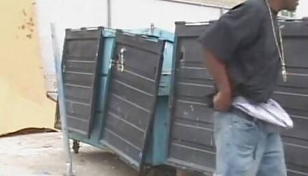 Hot black chick with amazing ass blows and rides black dick