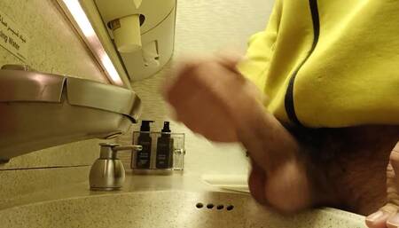 Cum in a Sink in the Airplane