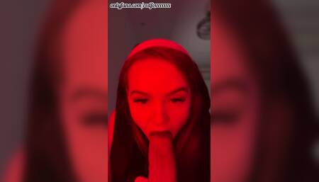 Slutty Girl with Perfect Body Sucking Big Cock