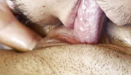 Licking her hairy juicy pussy and fingering spain girl
