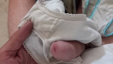 Enjoying White cotton panties until i cum