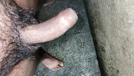 Masturbation in the public bathroom
