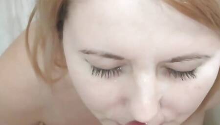 THE FIRST DATE WITH A BLONDE FROM TINDER ENDED WITH ANAL. CUM IN HER MOUTH