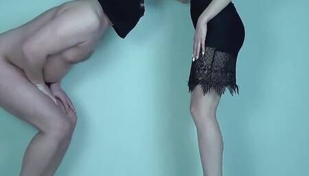 cum on high heels Ballbusting CFNM (trailer)