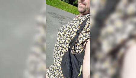 Slut walk in public park (nearly caught)