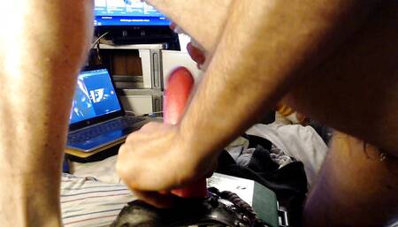 Sliding my dildo in my ass