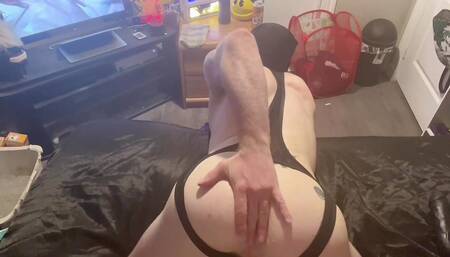 Raverboy horny again having fun with one of my dildos.