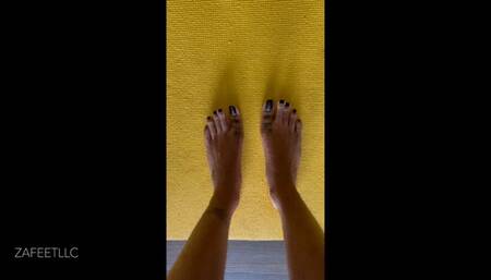 "Yoga Matts N Black Toes"