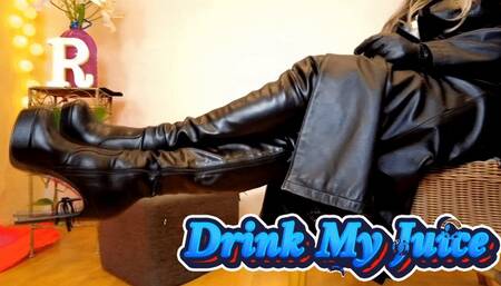 Drink My juice! Coat and strap on