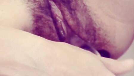 Amateur enema and anal play in the bathtub