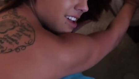 Amateur teen Shae Parker sucks POV dick