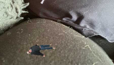 Teenie on Giantess Wife Lap 4k smaller